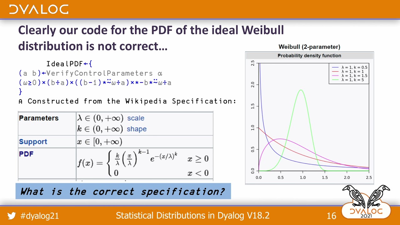 Support for Statistical Distributions in Dyalog v18.2