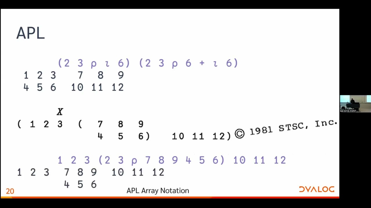 APL Array Notation