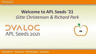 Welcome to APL Seeds '21