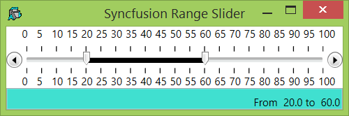 A Syncfusion RangeSliderControl