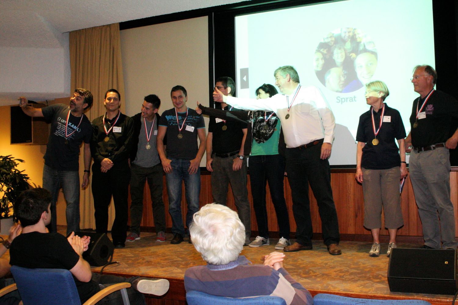Team Dover Sole take a selfie at the award presentation