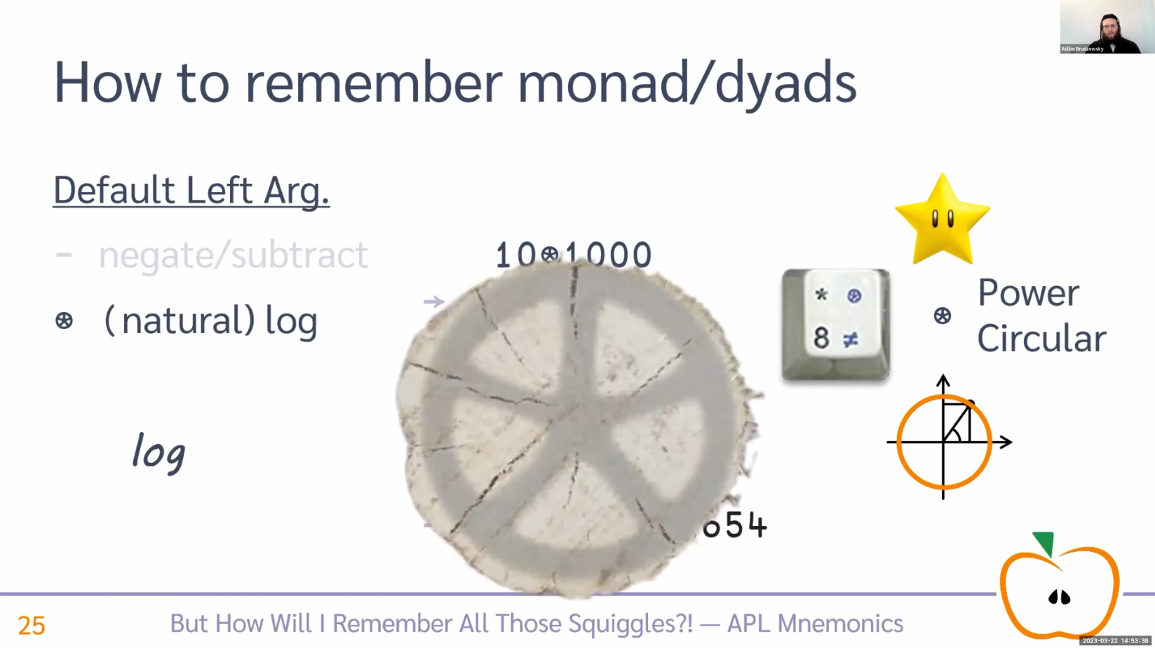Screenshot of Adám Brudzewsky's presentation