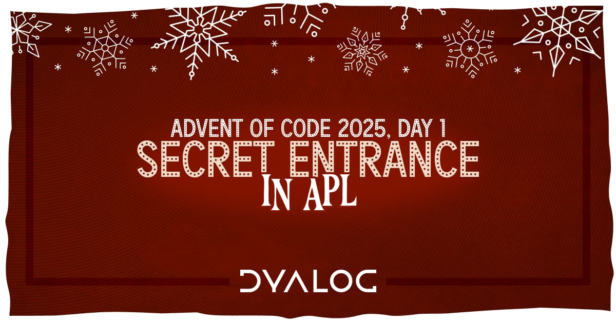 Advent of Code 2025, Day 1: Secret Entrance in APL