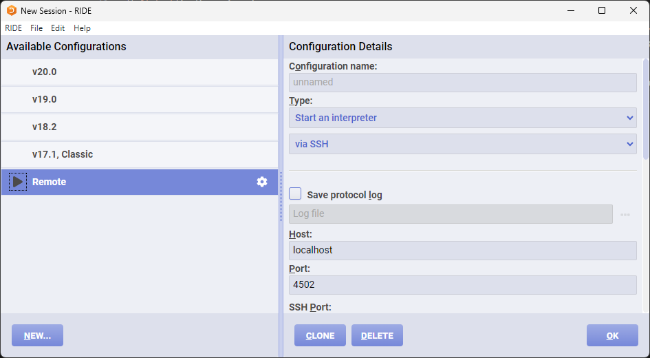 Screenshot of Ride connect screen