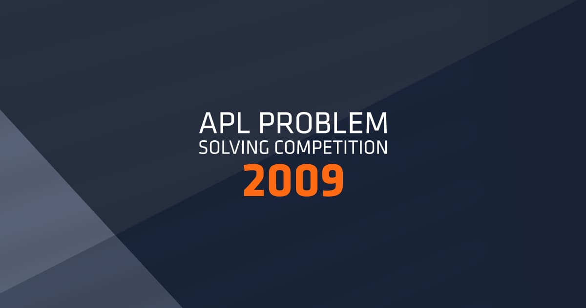 2009 APL Problem Solving Competition Announced