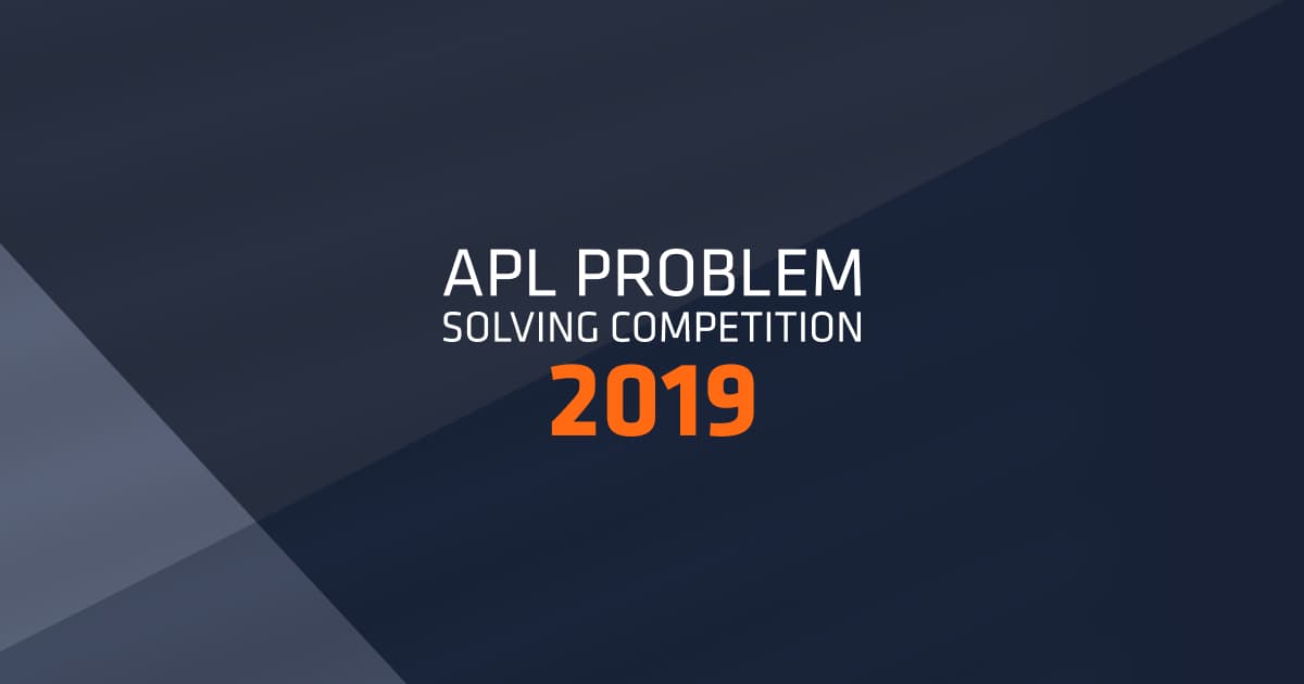 2019 APL Problem Solving Competition Announced