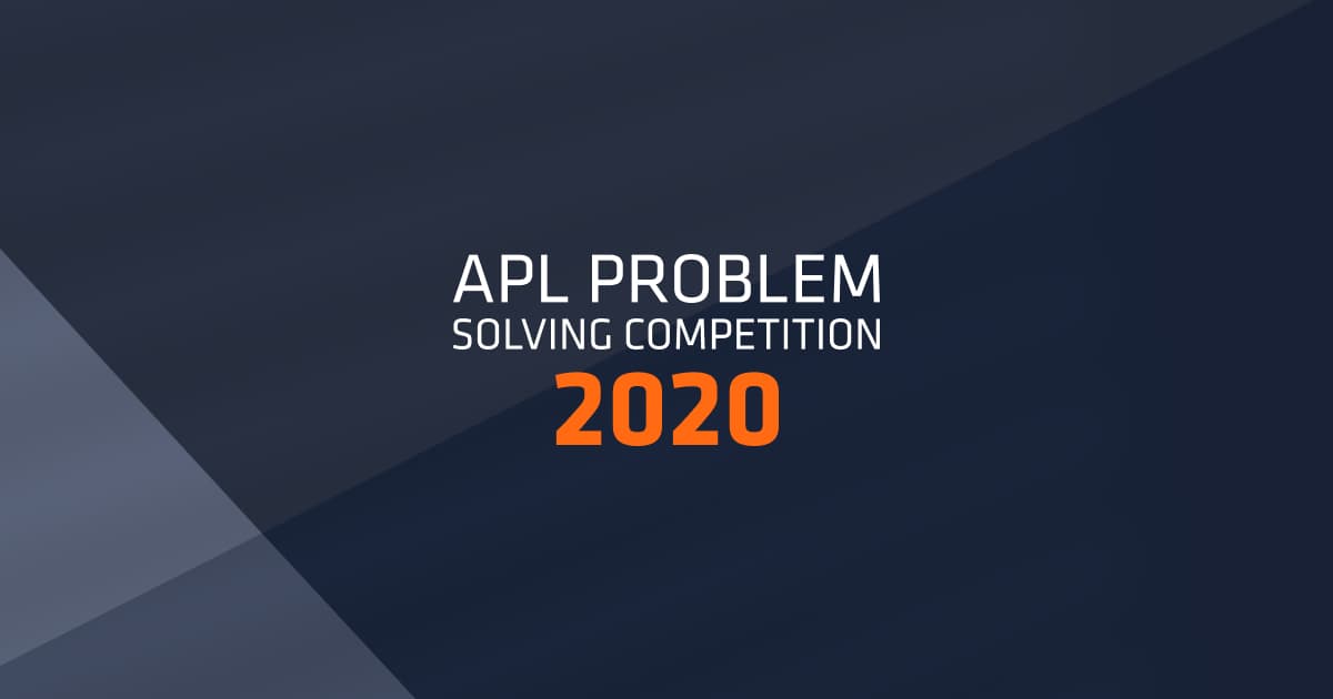 2020 APL Problem Solving Competition Announced